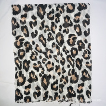 Poliéster Lurex Leopard Women Print Women Chiffon Fabric para saia ou vestido